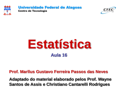 Distribuição Normal Padrão - Universidade Federal de Alagoas