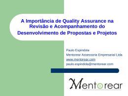 02. Quality Assurance na Revisão de Propostas e Projetos
