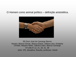O Homem como animal político – definição aristotélica