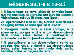 GÊNESIS 26.1-6 E 12-25