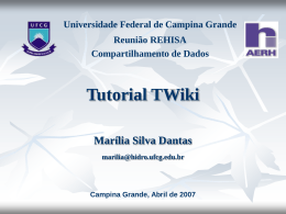 Apresentação TWiki - Universidade Federal de Campina Grande