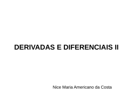 DERIVADAS E DIFERENCIAIS II
