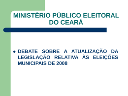 CRIMES ELEITORAIS - Ministério Público do Estado do Ceará