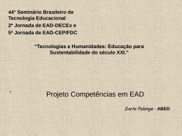 Projeto de Competências para EAD