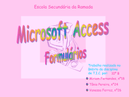 Microsoft Access - Formulários