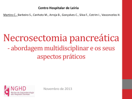 Necrosectomia pancreática - abordagem multidisciplinar e