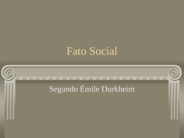 Fato Social - Durkheim