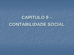 CAPÍTULO 9 – CONTABILIDADE SOCIAL