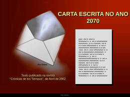 Carta escrita em 2070
