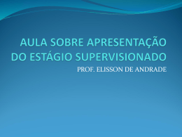 Slide 1 - Prof. Elisson de Andrade