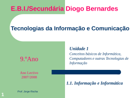 Unidade 1.1. - Informação e Informática