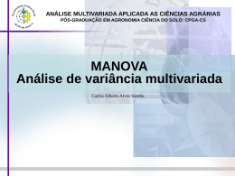 Análise de variância multivariada-MANOVA