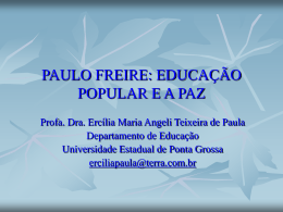 paulo freire - Universidade Estadual de Ponta Grossa