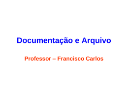 Documentação e Arquivo
