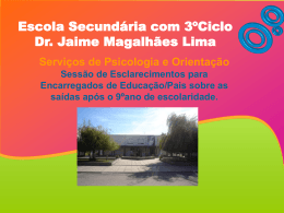 Title goes in here - Escola Secundária Dr. Jaime Magalhães Lima