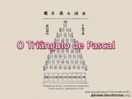 Triângulo de Pascal - Binómio de Newton -