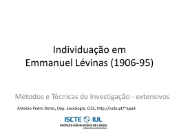 Individuação em Emmanuel Lévinas