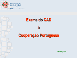 Exame CAD-2010 - Plataforma Portuguesa das ONGD