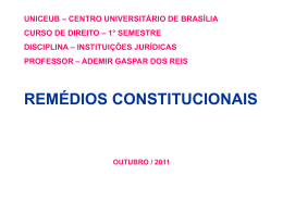 apresentação remédios constitucionais