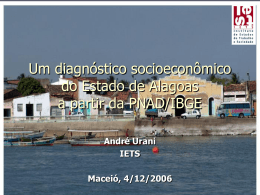 Um diagnóstico socioeconômico do Estado de Alagoas a partir da