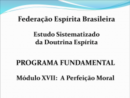 Rot.3_A Perfeição Moral - ESDE - Federação Espírita Brasileira