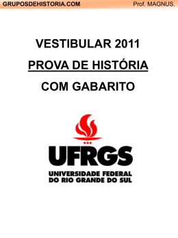 Ufrgs: 2000-2011 [com gabarito]