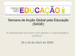 Semana de Acção Global pela Educação (SAGE)