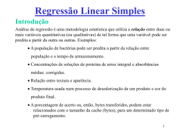 Análise de regressão linear simples