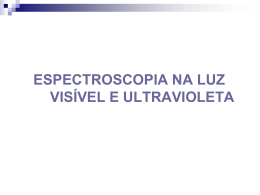 espectroscopia na luz visível e ultravioleta