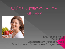SAÚDE NUTRICIONAL DA MULHER - CRC-MS