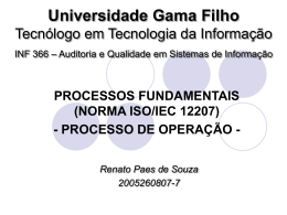 Universidade Gama Filho Tecnólogo em Tecnologia da Informação