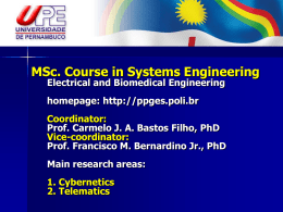 MSc. in Systems Engineering Electrical and Biomedical