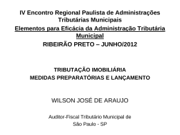 WILSON JOSÉ DE ARAÚJO - Tributação Imobiliária