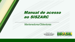 Manual de acesso ao SISZARC