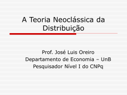 A Teoria Neoclássica da Distribuição