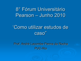 Evento Pearson International `Estudos de caso”