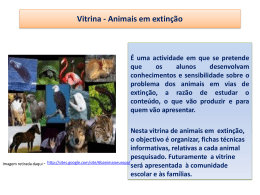 Vitrina – Animais em extinção