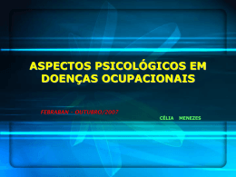 ASPECTOS PSICOLÓGICOS EM DOENÇAS OCUPACIONAIS A