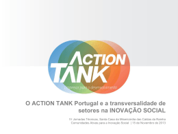 O Action Tank: Portugal e A Transversalidade De Sectores Na