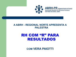 RH com "R" para Resultados - ABRH