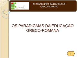 os paradigmas da educação greco-romana
