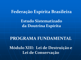 destruição abusiva - ESDE - Federação Espírita Brasileira
