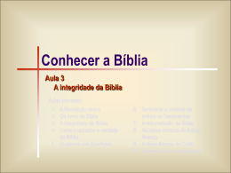 Bíblia 03 -Integridade