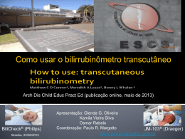 Como usar o bilirrubinômetro transcutâneo