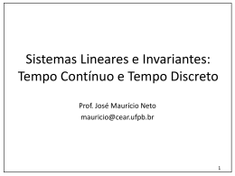 Sistemas Lineares e Invariantes