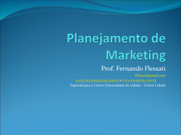 Planejamento de Marketing - TFS Comunicação & Marketing