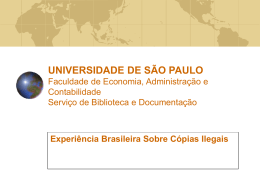 Experiência brasileira sobre copias ilegais