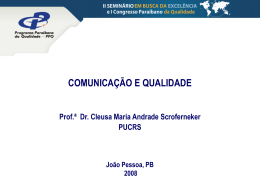 Prof.ª Dr. Cleusa Maria Andrade Scroferneker – PUCRS
