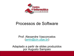 Introdução aos Processos de Software e aos Ambientes PSEE