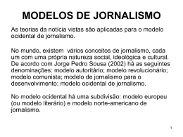 MODELOS DE JORNALISMO